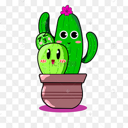 仙人掌植物卡通