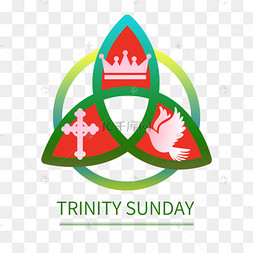 圆圈符号形状三位一体星期天