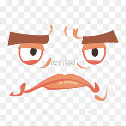 扁嘴卡通男人表情