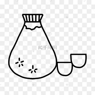 创意黑白单个涂鸦清酒