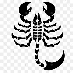 黑蝎子图腾剪贴画