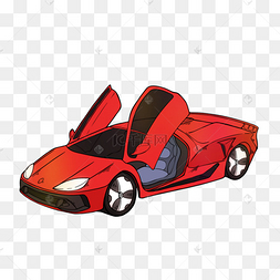 卡通汽车跑车
