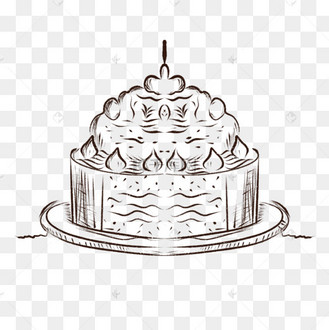 矢量素描蛋糕