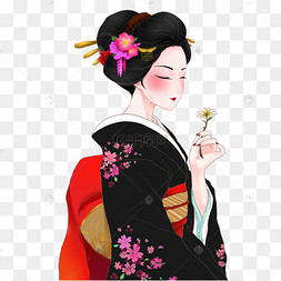 卡通日本艺伎美女