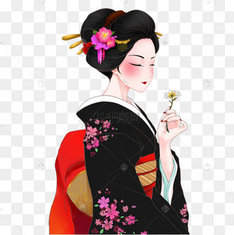 卡通日本艺伎美女
