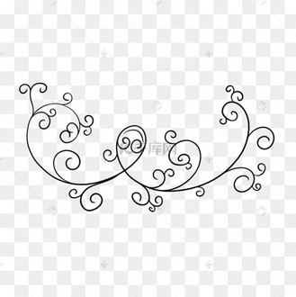 黑白藤蔓复古装饰花纹