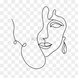 线条人脸图片_线条人脸设计图片素材大全-千库网