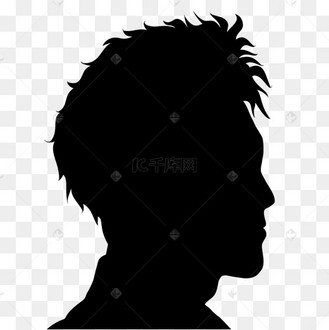 男士黑色剪影人物侧脸