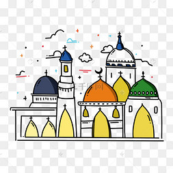 清真寺彩绘图案图片