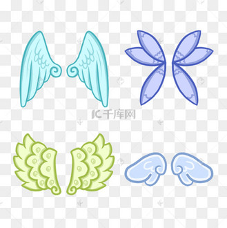 卡通风格动漫可爱天使翅膀