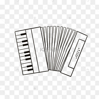 乐器抽象线稿手风琴
