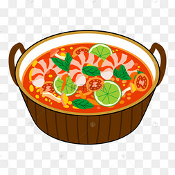 色彩鲜艳的泰国冬阴功