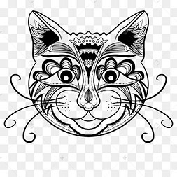 禅绕画猫咪脸特征