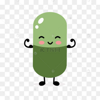 卡通可爱药品胶囊人物