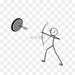 射箭可爱卡通火柴人