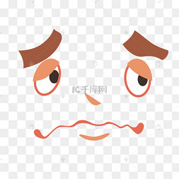 撇嘴卡通男人表情