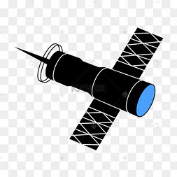 太空卫星剪贴画剪影