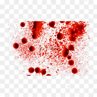 喷溅状抛飞血斑点