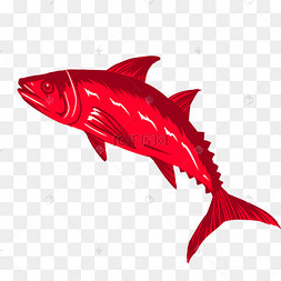红色鱼卡通