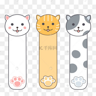 可爱动物猫猫书签