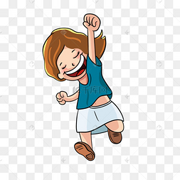 兴奋的男孩卡通