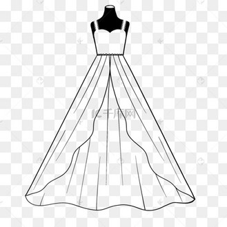吊带抹胸婚纱礼服剪贴画