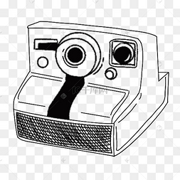 拍立得手绘线稿相机下载 png下载psd女生情侣装扮头像卡通绘画可爱