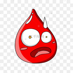 目瞪狗呆表情一颗瞪大眼的夏威夷果免抠图瞪眼睛红色帽子可爱卡通月亮