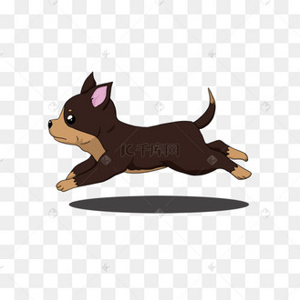 跑步的吉娃娃剪贴画