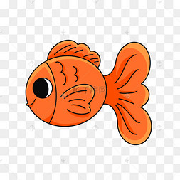 卡通风格金鱼剪贴画
