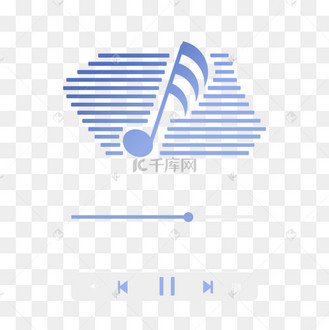 音乐播放器音符渐变图标