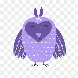 卡通紫色抽象小鸟下载 png下载psd紫色花上的蝈蝈水彩画png免抠素材