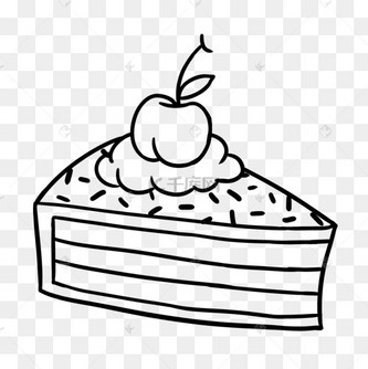 生日快乐线稿生日小蛋糕