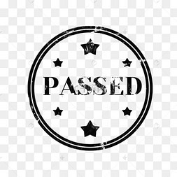 五角星图案圆形复古邮戳