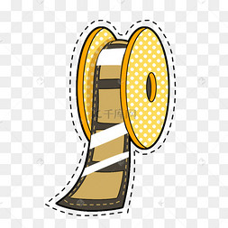 电影胶片卡通波普电影贴纸