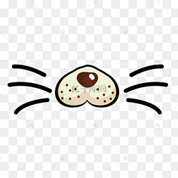 浮动卡通狗鼻子