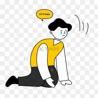 学校暴力插画倒地哭泣的男生