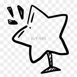 黑白星星涂鸦图案