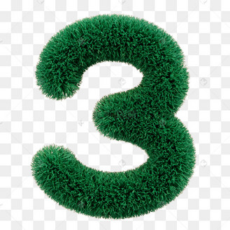 创意卡通3d草坪数字号码3