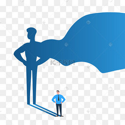 蓝色超人商人英雄影子