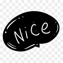 英文nice语气泡文本框