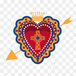 皇冠十字架宗教圣心