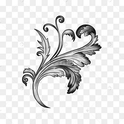 莨苕叶形装饰花纹