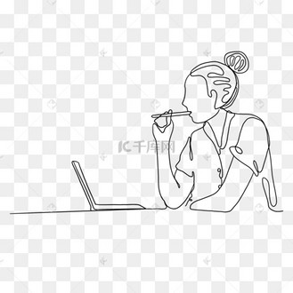 设计师思维线条画