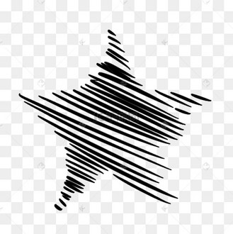 黑色线条星星涂鸦图案