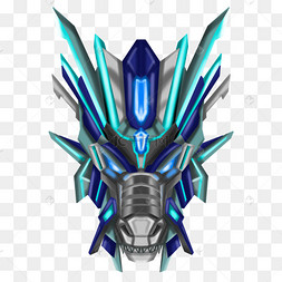 机械未来科技感龙头t恤纹身图案