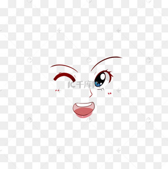 动漫人物眼睛大笑表情