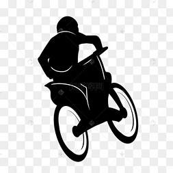 骑越野车的人背影剪贴画