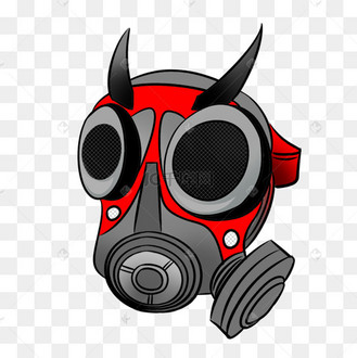 红色卡通侦察兵pubg游戏防毒面具