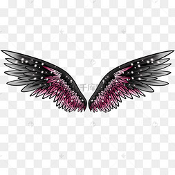 暗黑粉色渐变翅膀